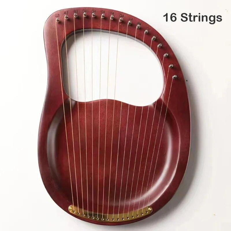 Lyre Harp 10/16/19/21/24 Strings Piano Harp Lyre Harp Mahogany Stringed Musical Instrument With Tuning Wrench Spare Strings