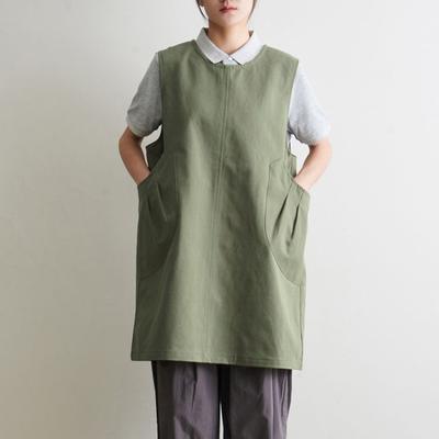 1pcs Retro Cotton Fashion Apron Durable Workwear for Restaurants Kitchens Supermarkets Milk Tea Shops Stylish Cooking Smock