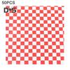 50 Stück Sandwichverpackungen, fettabweisendes Feinkostpapier für Lebensmittel, klassische karierte Korbeinlagen, Sandwichverpackungspapier für Burger, Grillabende, Partys