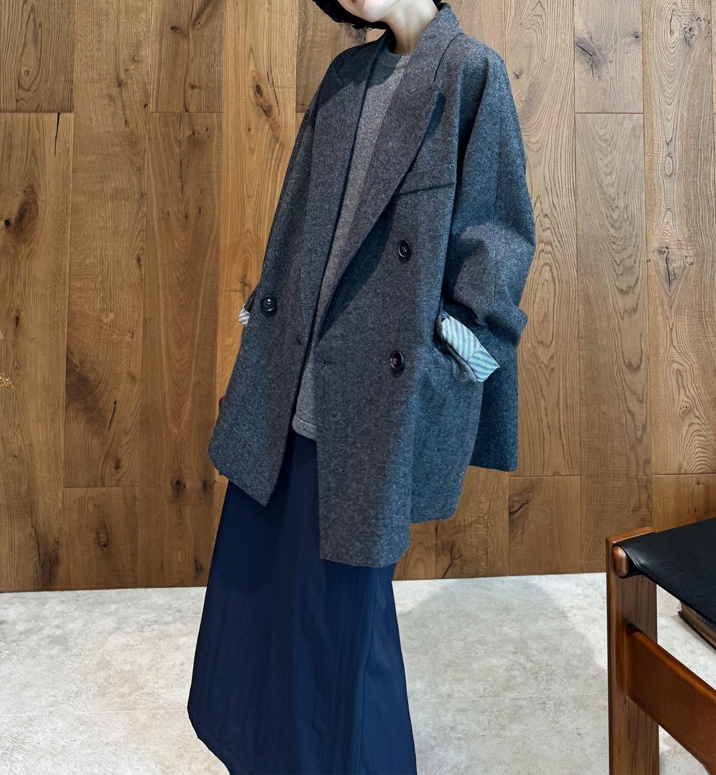 Pre-Sale Women s Loose Grey Woolen Suit Jacket - Autumn/Winter Design 38 серый