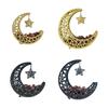 Hohler Mond Eisen Tablett für Eid Mubarak Dessert und Gebäck Servierplatte Kuchen Aufbewahrungsorganisator Muslime Heimdekoration