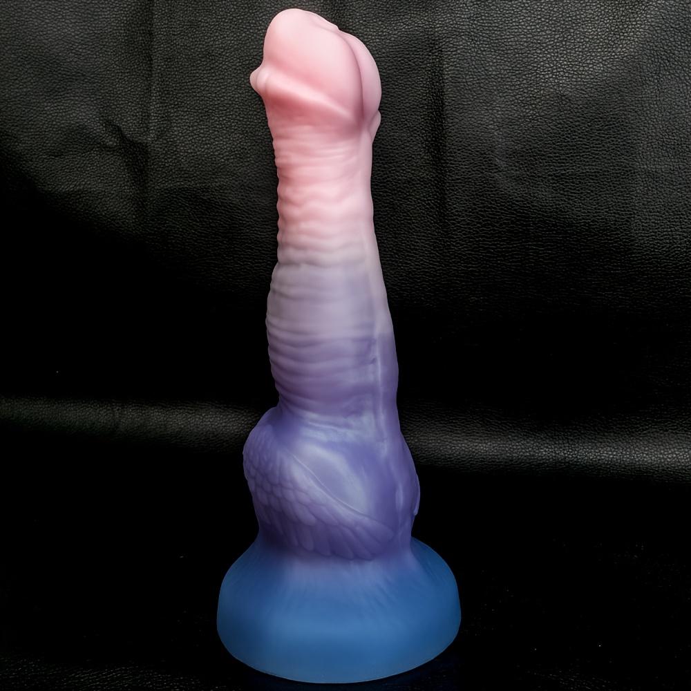 Realistic Silicone Dildo, 3 Color Stripe Design, Soft Skin Feel, Strong Suction Cup, Flexible Beginner-Friendly Couples Toy