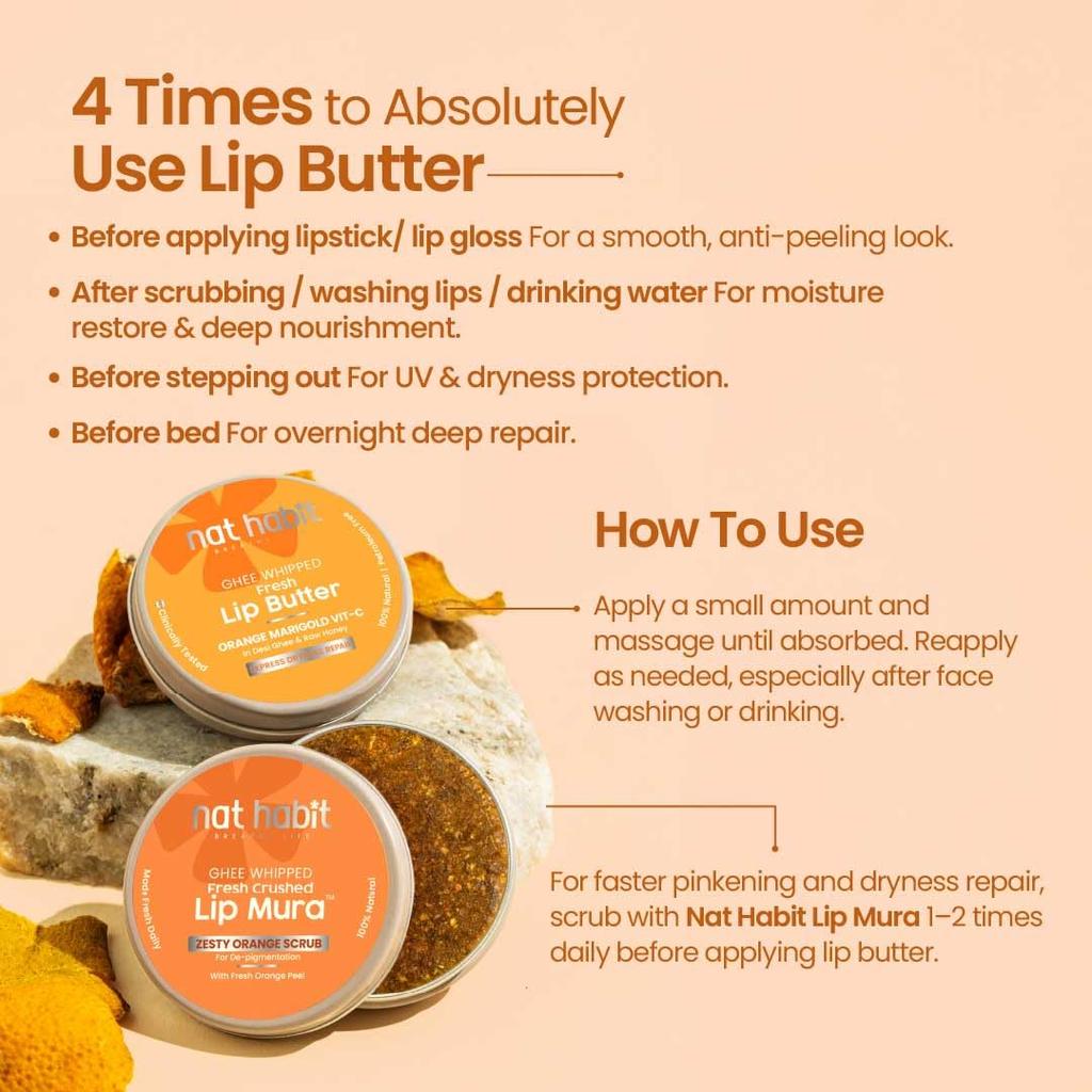 Nat Habit Kokum Honig Lippenbutter 8g Packung mit 2 Stück Für trockene, rissige Lippen Tief feuchtigkeitsspendende Reparatur und natürliche Lippenweichmachende Formel
