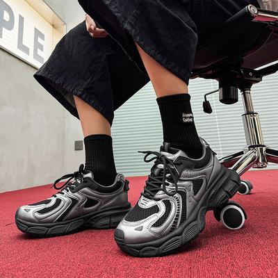 New Men's Casual Sports Shoes Mesh Platform Men's Shoes Trendy Versatile Dad Shoes Men's YH06