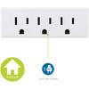 Philips 3-Outlet Extender, 2 Pack, Grounded Wall Tap, 3-Prong Adapter, Multiple Plug, Power Splitter, Cruise Essentials, Use for Home Office School