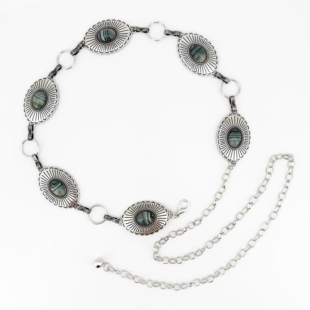 Catena da vita turchese bohémien vintage - Accessorio da donna in stile etnico