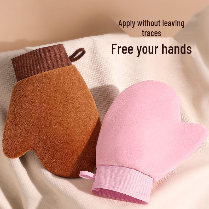 Flocking Massage Gloves: Essential Oil Body Lotion Applicator