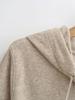 Women's Relaxed Fit: Waist-Cinching Diamond Chain Hooded Cardigan + Micro-Flare Pants Set