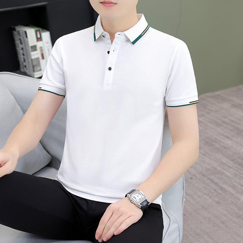 Men's Summer Short Sleeve Polo Shirt - Fashionable & Casual Breathable Lapel Tee