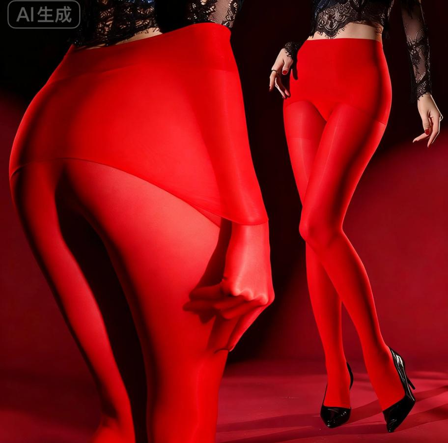 [Drilling Light] Thick Black Aesthetic Oily Seamless Stockings Women'S 100D Velvet Black Silk Leggings Horse Oil Pantyhose