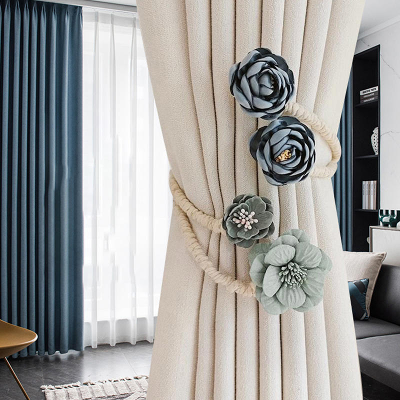 

Modern handmade creative flower and branch curtain tieback/holder/tassel suitable for home decoration in living room and bedroom 1PCS синій