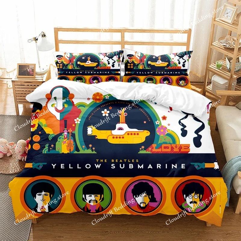 Rock Band The Fab Four Bedding Sets,Rock Band Mop-tops Printed Futon Cover Those Lads From Liverpool Duvet Cover for Teenagers