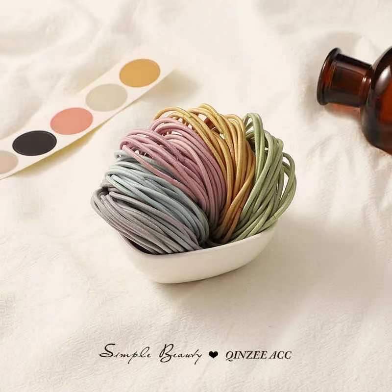 Simple Small Circle, Thin Hair Rope, Hair Tie, High Elastic Rubber Band, Basic Hair Band, Headrope, Headgear, New Year'S Hair Accessories.