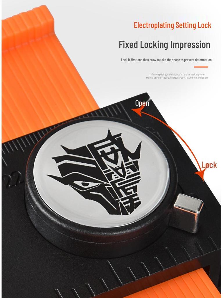 Contour Shape Measuring Wheel with Lock: Precision Woodworking Profile and Arc Gauge