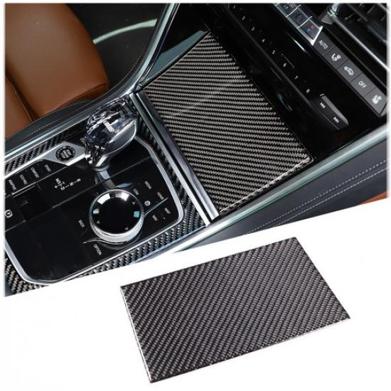 Carbon Center Console Storage Box Cover Trim For BMW 8 Series G14 G15 -