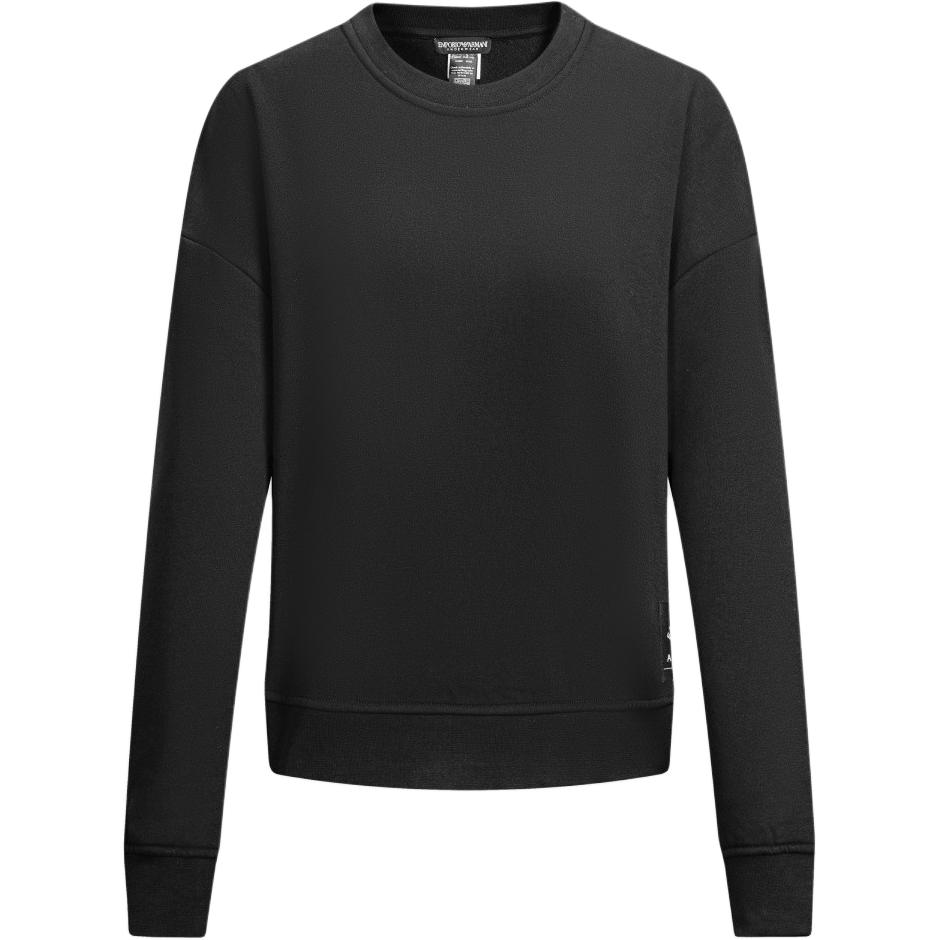 

Emporio Armani FW24 Solid Color Crew Neck Pullover Long Sleeve Sweatshirt Women sweatshirt Black 164909-4F265-00020 L