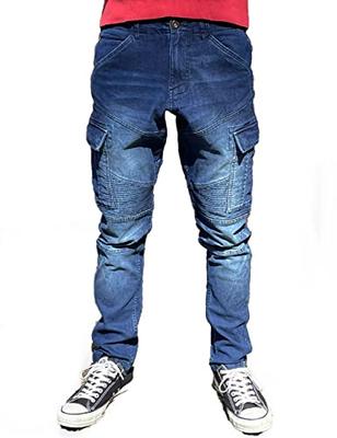 Gladiator G-4005 Denim Stretch Cargo Pants, Indigo, Large