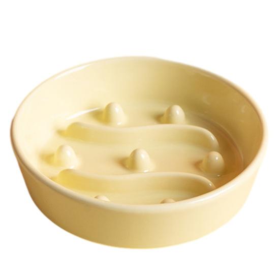 Pet Slow Feeder Bowl Dog Bowl Ceramic Anti-vomiting Non-Slip