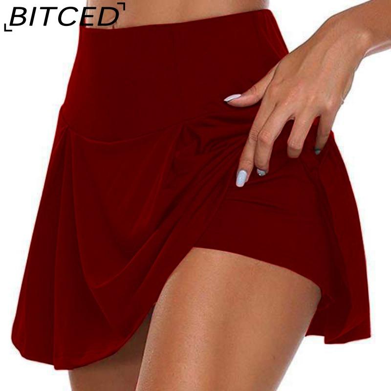 BITCED 13 Farben Damenmode Lässig Einfarbig Print Sommer Frühling Rock