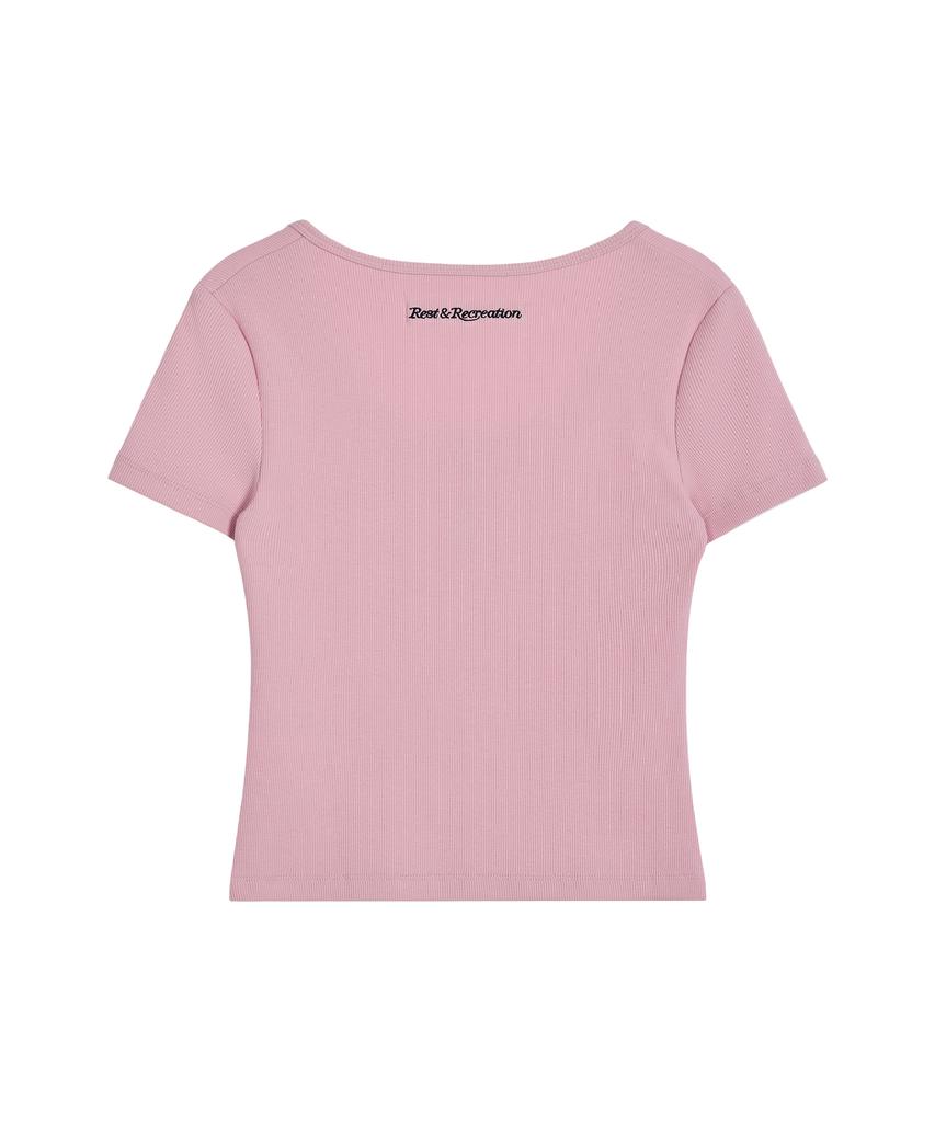 REST&RECREATION Half Zip-Up Top - Pink