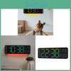 Modern Digital Wall Clock With Rgb Led Light Night Glow For Living Room Decor