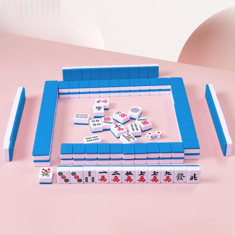 24/26/30mm Mini-Mahjong Brettspiel Tragbares Reiseset 144 Teile Chinesisches Mahjong Klassisches Traditionelles Chinesisches Familien-Tischspiel