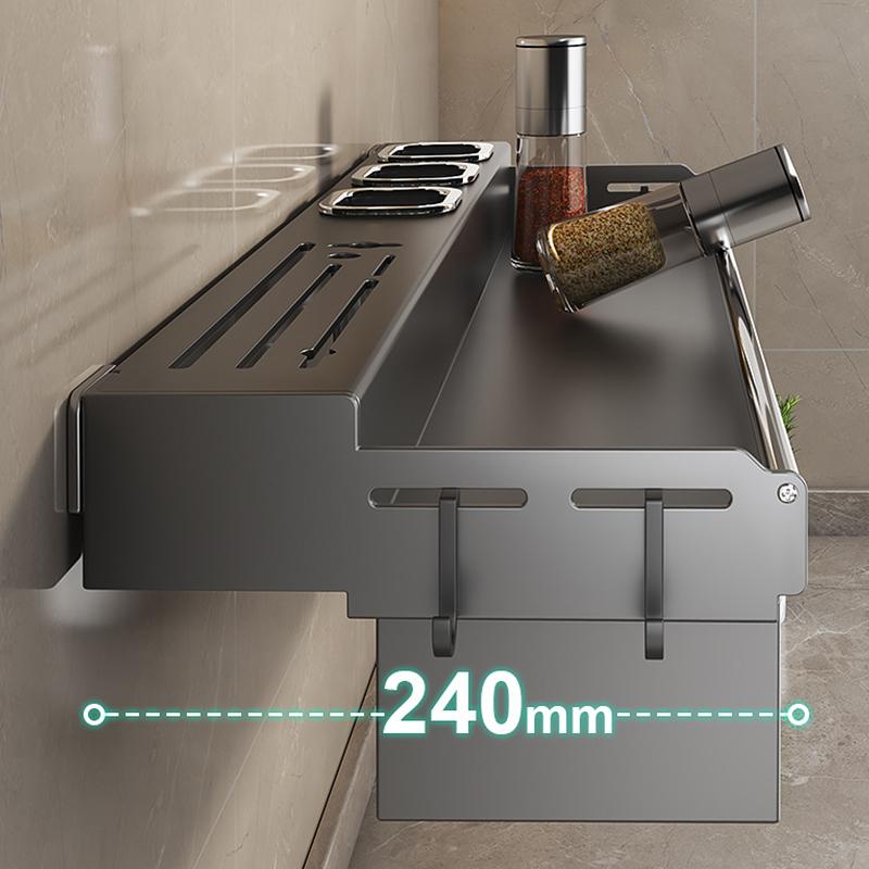 30/40/50 CM Organizer κουζίνας Ράφι επιτοίχια ράφι αποθήκευσης μπαχαρικών Πολυλειτουργική σχάρα μαχαιριών για μπουκάλια καρυκεύματος
