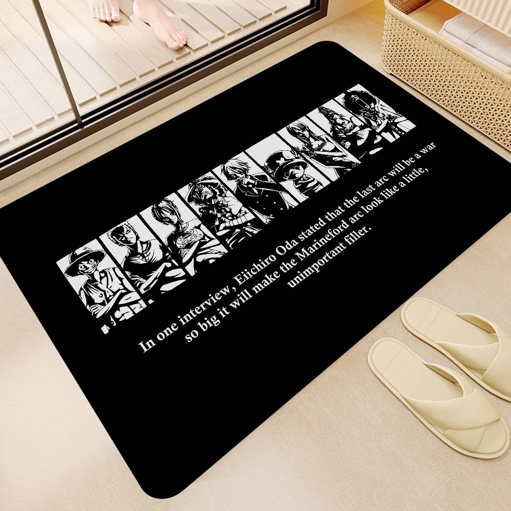 Shonen Anime O-One P-Piece Floor Mat Rectangle Anti-slip Home Soft Badmat Front Door Indoor Outdoor Mat Hotel Decor Mat