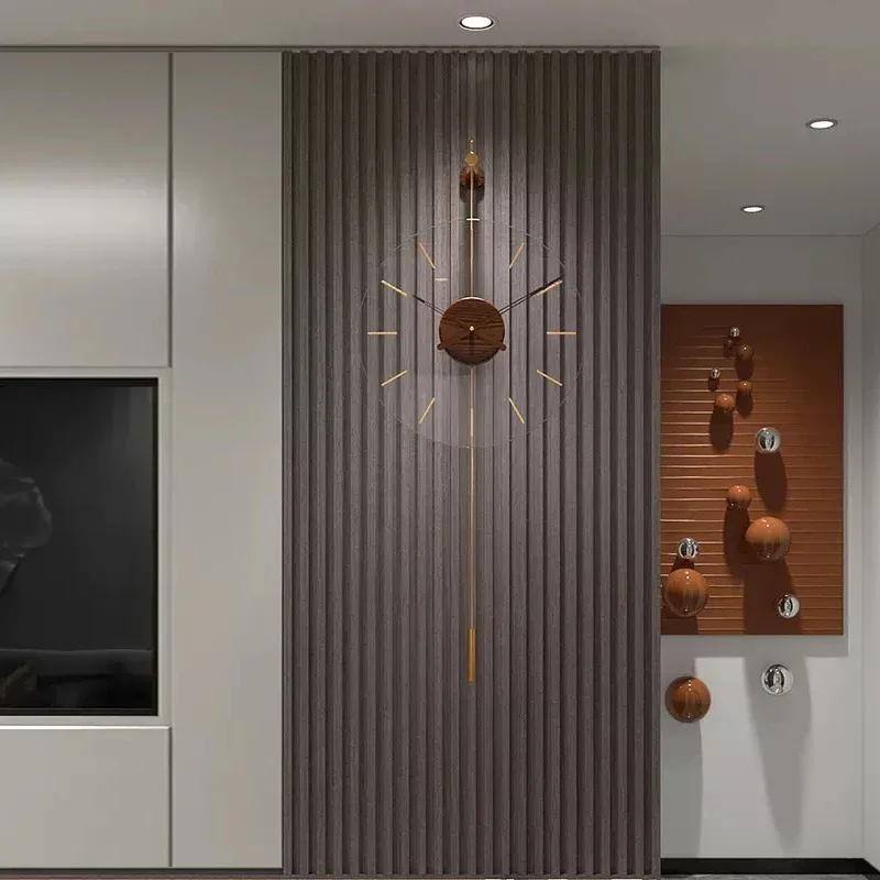 Simplicity Originality Wall Clock Modern Design Metal Luxury Wall Watches Clocks DIY Home Decor Silent Living Room Gift U9L8S0