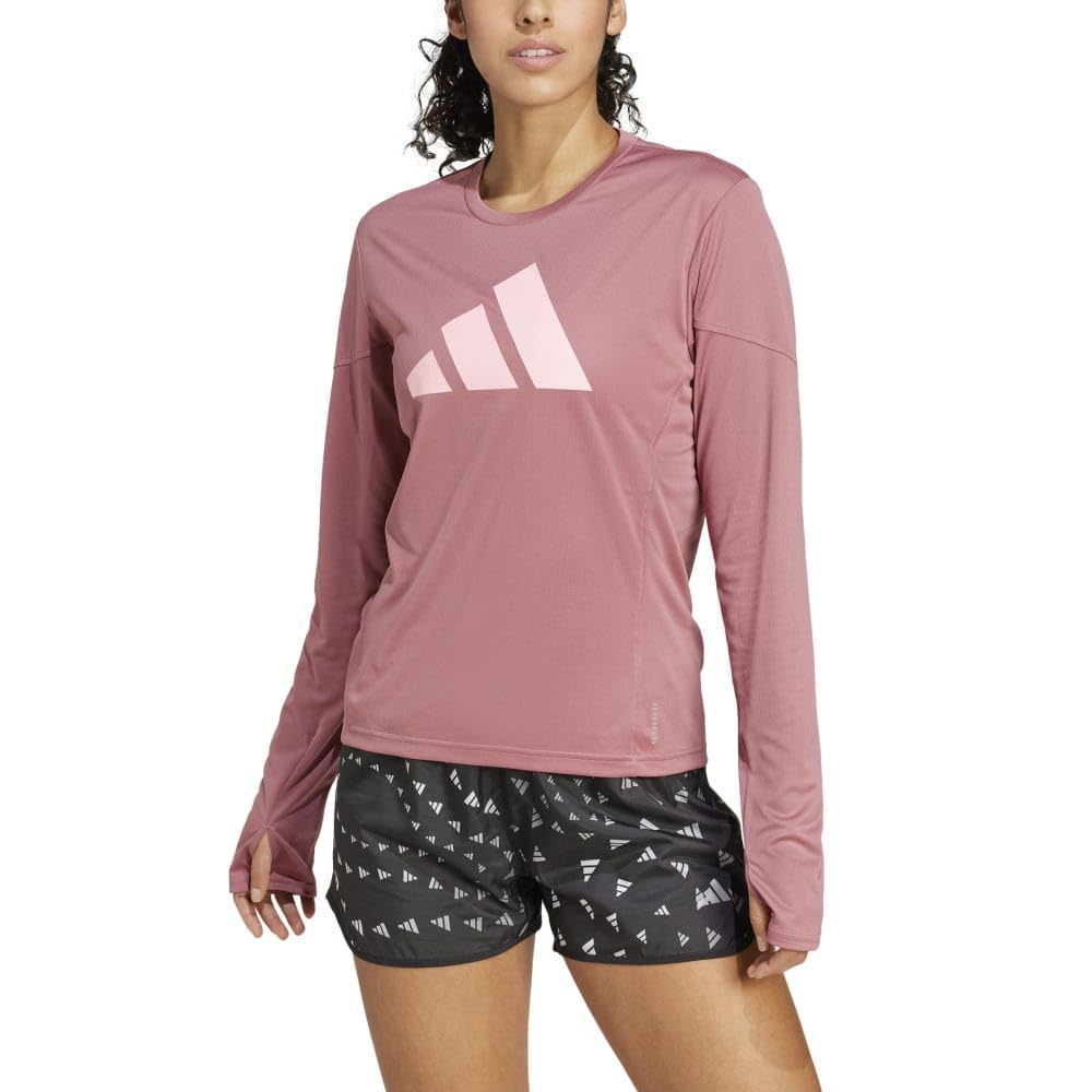Adidas Běžecké Dlouhý Rukáv Run It Dlouhý Rukáv IEJ74 Karmínové Tričko Tričko Dámské Z Druhé Ruky (IW8458) J/S