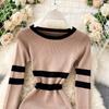 New Autumn Knitting Sweater Dress Women Solid Knitted Sexy Bandage Sheath Bodycon Sundress