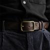 Drum Beating Handmade Belt Men'S Brass Day Buckle Genuine Cowhide Retro Belt Ami Kaji Denim Belt