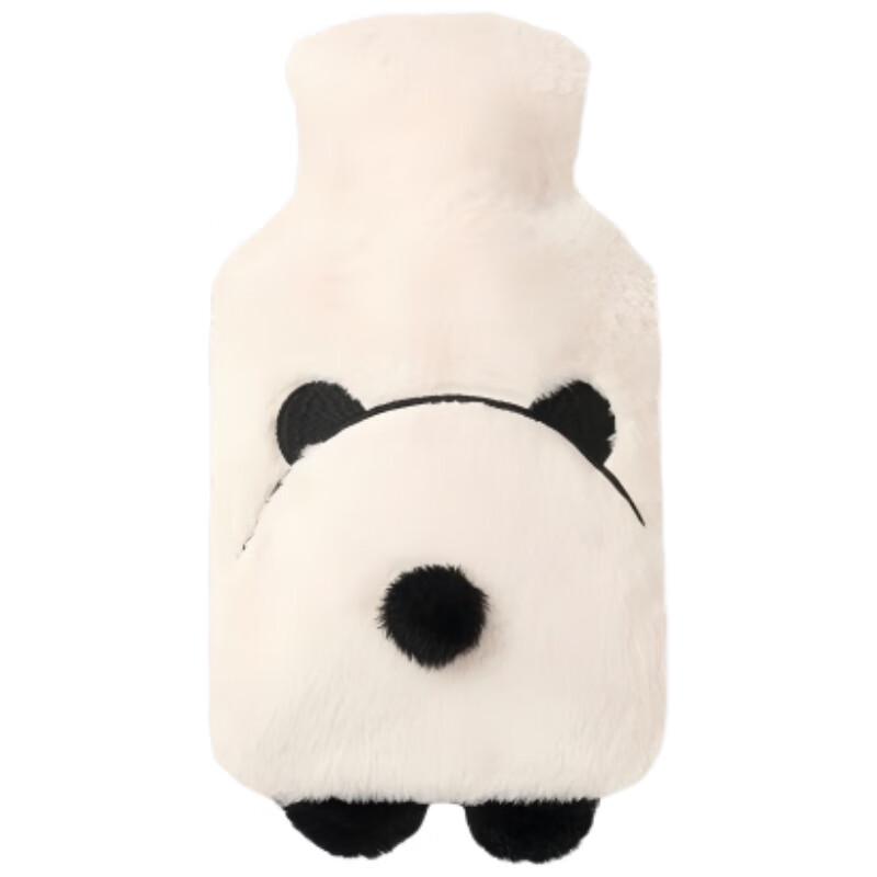 

Lexueer Medium Rubber Hot Water Bottle with White Panda Flannel Cover