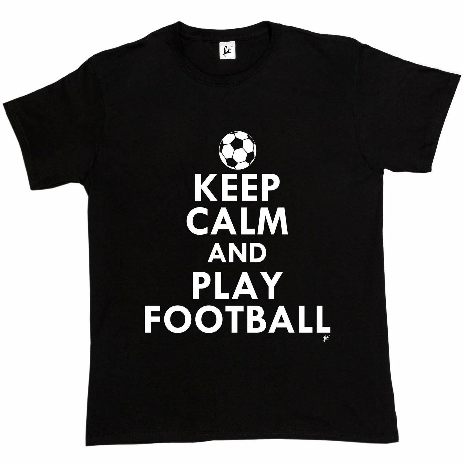 Keep Calm & Play Football - Soccer Mens T-Shirt XXXXL