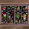 9 Sheet Christmas Window Double-Side Stickers for Home School Office Decoration