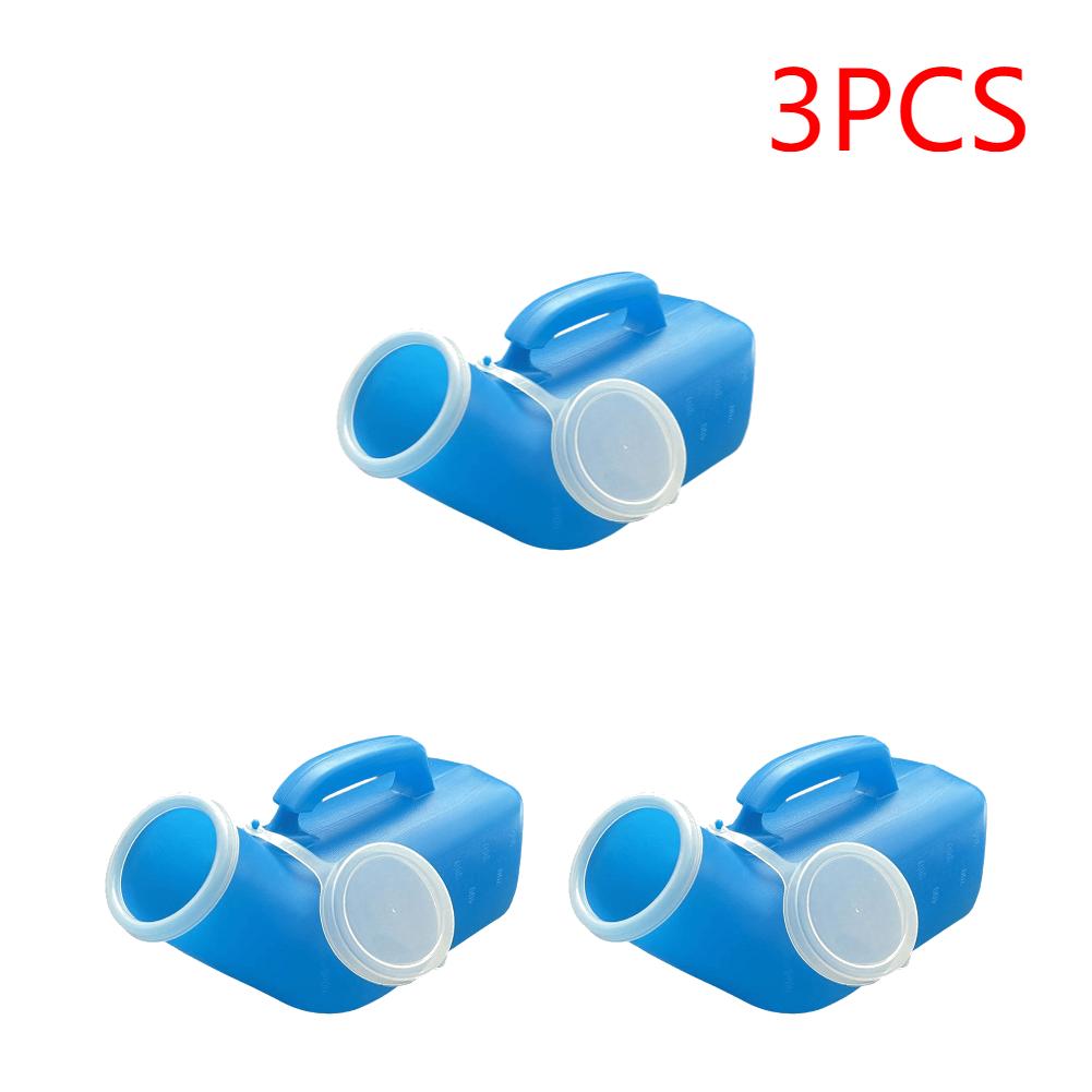 1-5Pcs 1200ml Pee Bottle Spill Proof Portable Urinal Plastic Mens Bedpan Bottle with Lid for Car Elderly and Incontinence