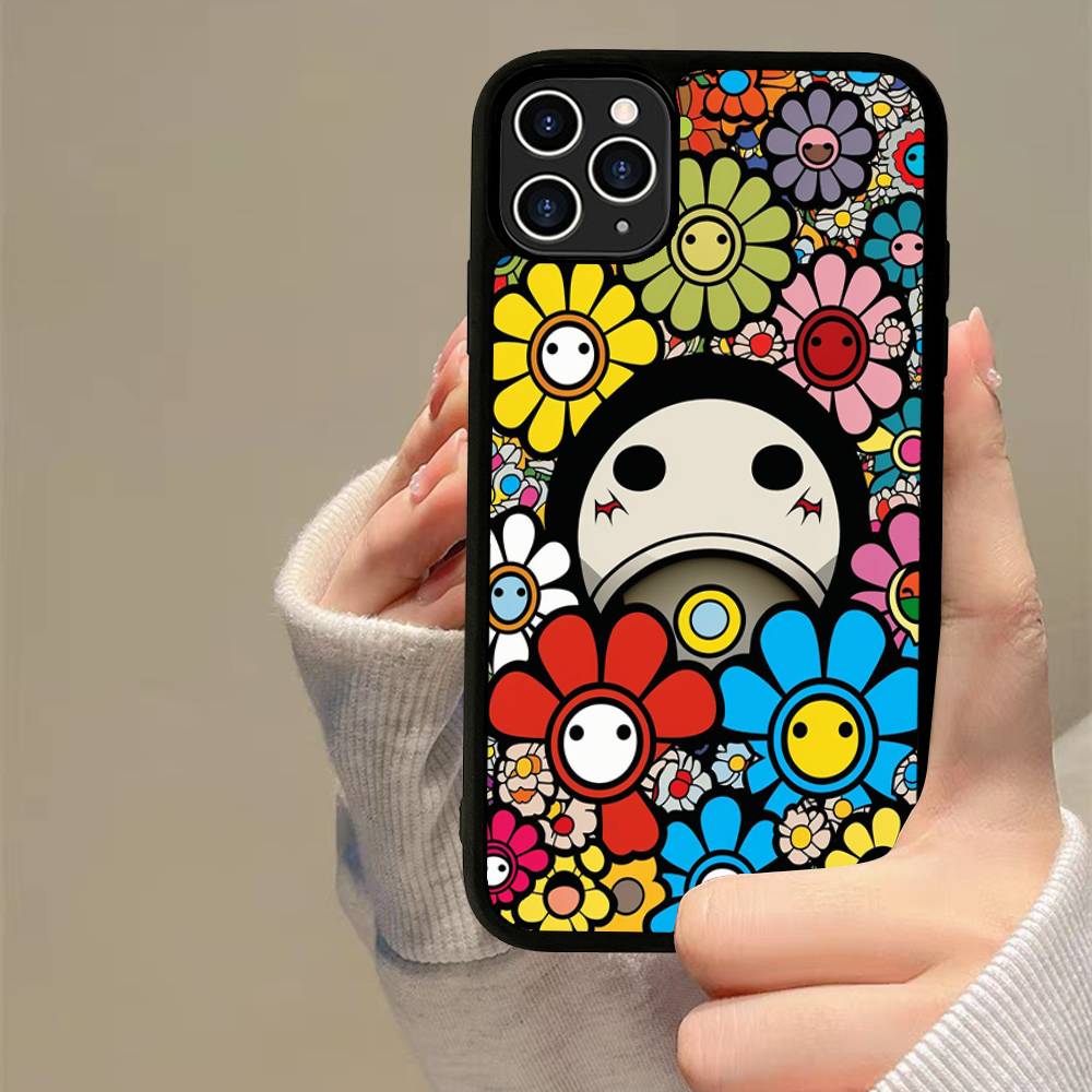 Japanese Artisti M-murakami T-takash Art Colorful PC+TPU Phone Case For iPhone 11 12 13 14 15 16 17 Plus Pro Max Cover