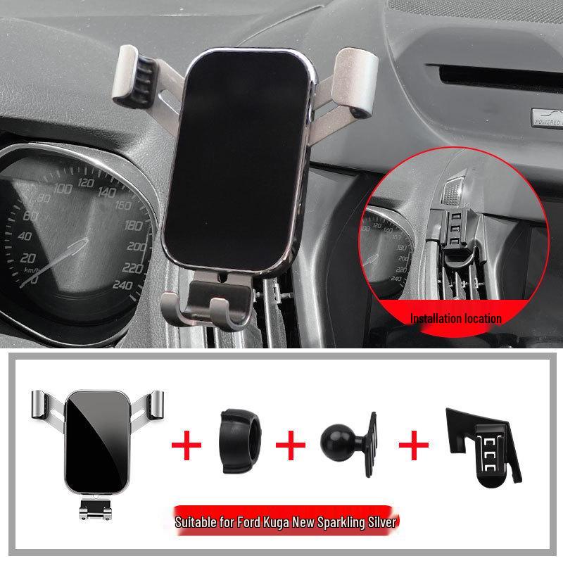 Wireless Charging Phone Mount for 13-21 Ford Kuga: Navigation Holder