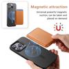 Official magnetic leather card bag, suitable for iPhone16 back sticker Magsafe magnetic card sleeve, plain leather Apple wallet.