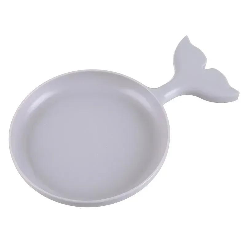 Kitchen Portable Tableware Cartoon Small Fish Shape Fruit Plate Snack Plate Dried Fruit Candy Creative Modern Cake Tableware
