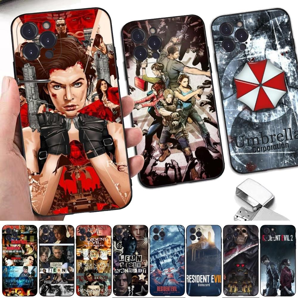 GAME E-Evils Cool R-Resident Phone Case for iPhone 15 8 7 6 6S Plus X SE 2020 XR XS 14 11 12 13 Mini Pro Max Mobile Case