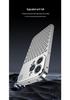 Apple 15 Pro Max Metal Honeycomb Anti-Scratch Heat Dissipation Phone Case with Spring Buckle Design for Cross-Border Use
