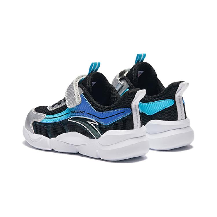 Anta Comfortable Soft Sole Shock Absorbing Durable Low Top Kids Running Shoes Kids Running Shoes Black Silver Blue A312429926-3