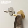 Doodoom Brass Punch Free Bearing Hooks Bathroom Indoor Kitchen Hallway Wall Clothes Hooks Wall Hangers Row Hooks Nordic