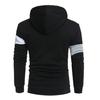 Men Winter Hoodie Pullover Colorblock Long Sleeves Drawstring Hooded Keep Warm Soft Mid Length Spring Hoodie for School