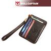 BULLCAPTAIN Genuine Leather Business Credit Card Holder Mini RFID Card Protection Unisex ID Holders CARDS WALLET WITH WRIST