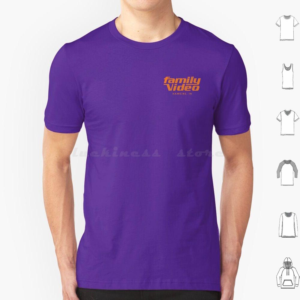Family Video Hawkins In T Shirt Big Size 100 Cotton Eleven Mileven Millie Bobby Brown Finn Wolfhard Lucas Dustin Steve