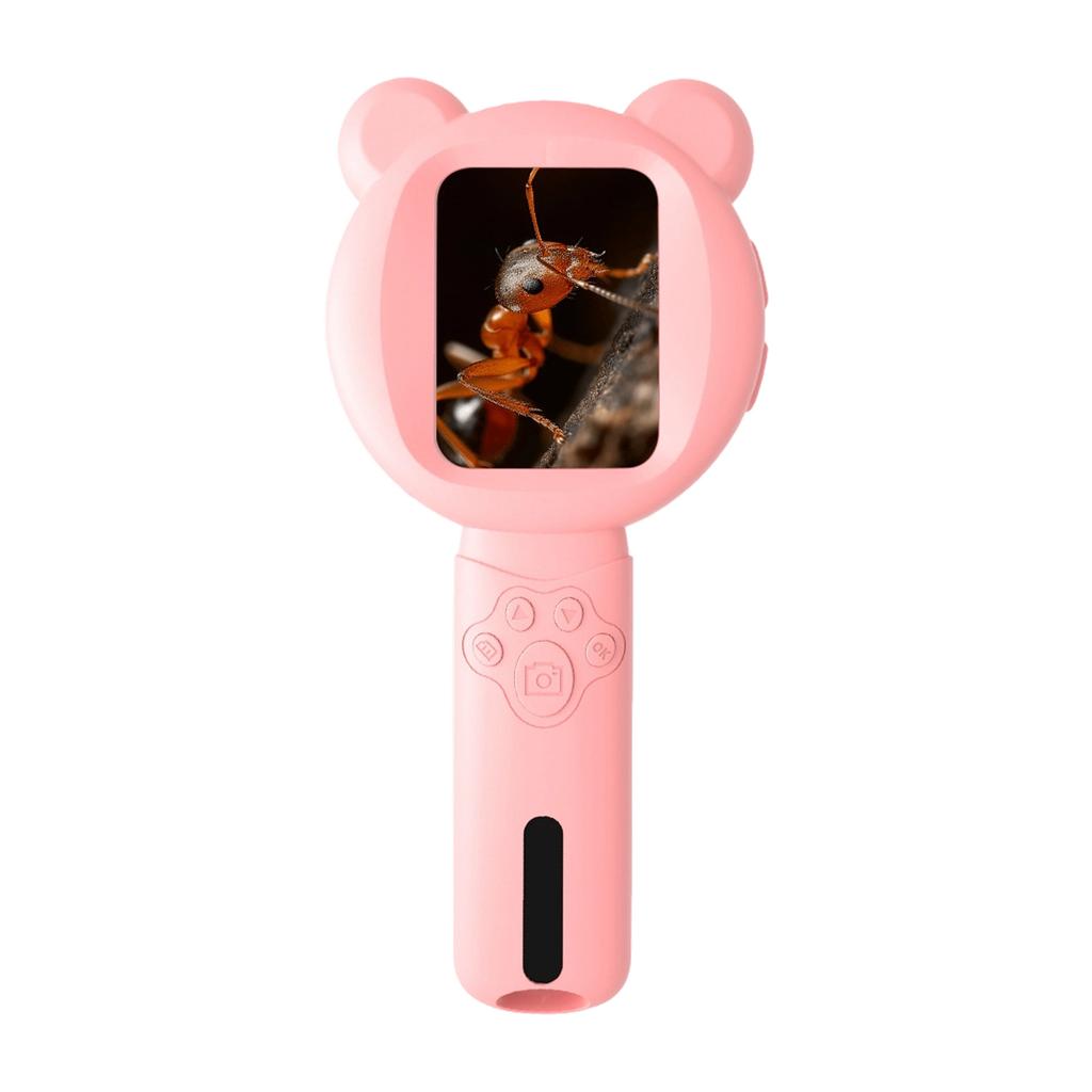 Kids Handheld Digital Microscope 2.8Inch Color Screen 200MP Camera LED Magnifying Tool For Educational Use