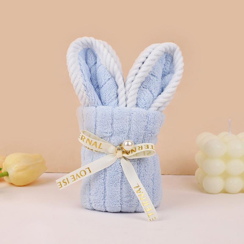5Pcs Rabbit Towel Set Easter Gift Home Kitchen Bathroom Decor Supplies Wedding Baby Shower Kids Birthday Party Favors Guest Gift
