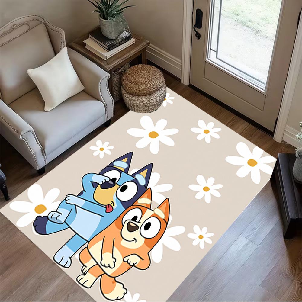 Bluey Bingo Adventure Carpet Perfect for Decorate room Entryway Dining Room Kitchen Antislip Carpet Decorate Offices Perfect Gift for Women/Men